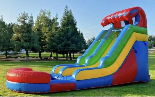 15ft  FIESTA WAVE INFLATABLE WATER SLIDE W/ 1.5HP COMMERCIAL BLOWER