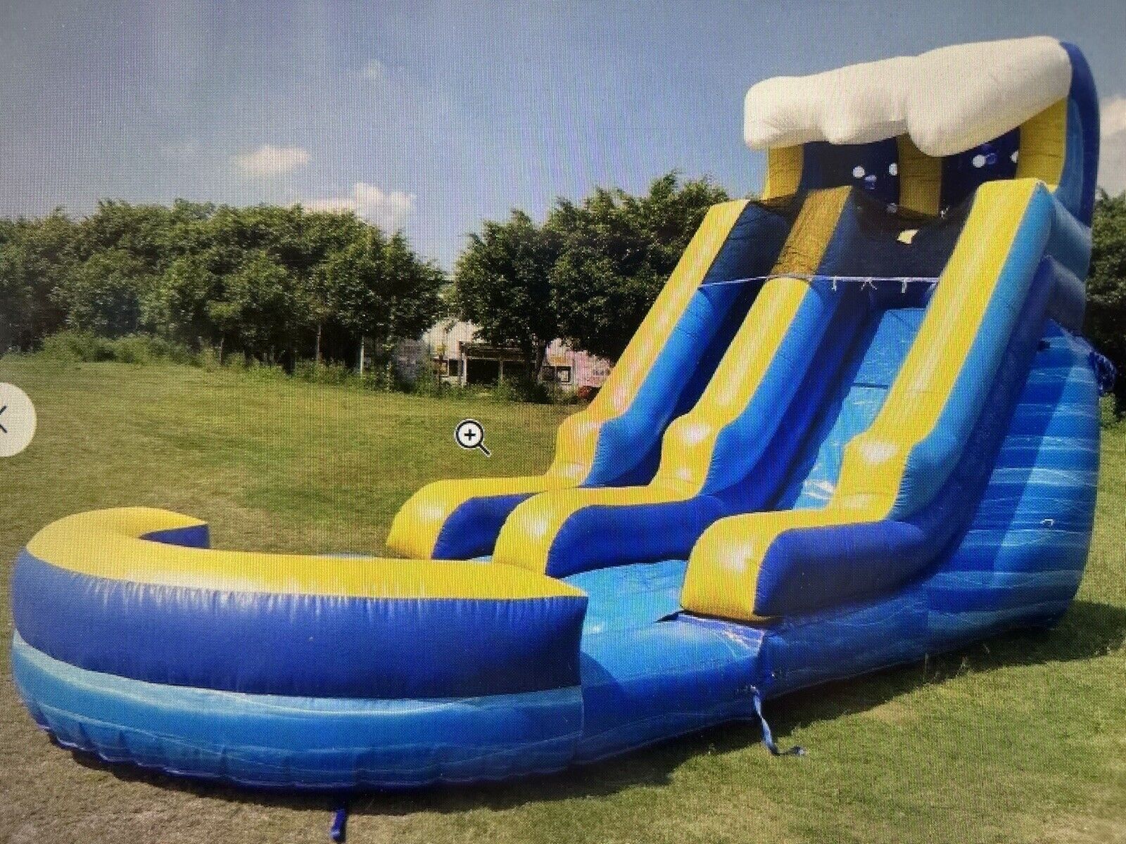 15FT MARBLE TSUNAMI WAVE SLIDE w/ 1.5hp BLOWER