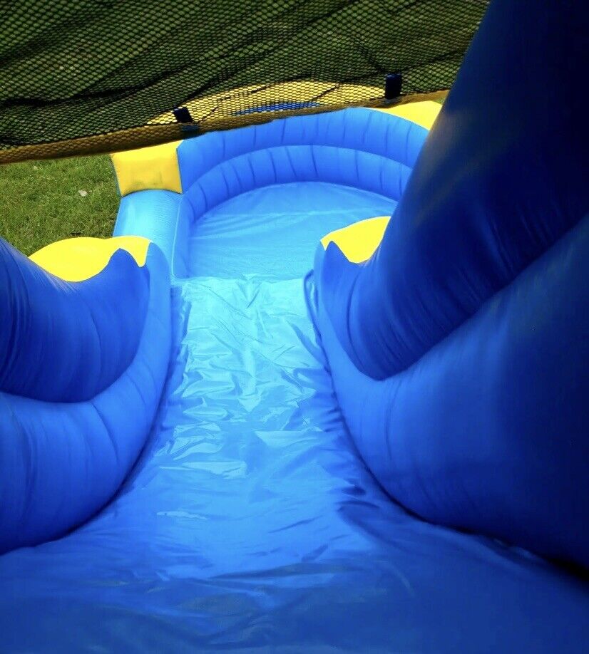 15 ft TSUNAMI BLUE WAVE INFLATABLE WATER SLIDE W/ 1.5HP COMMERCIAL GRADE BLOWER