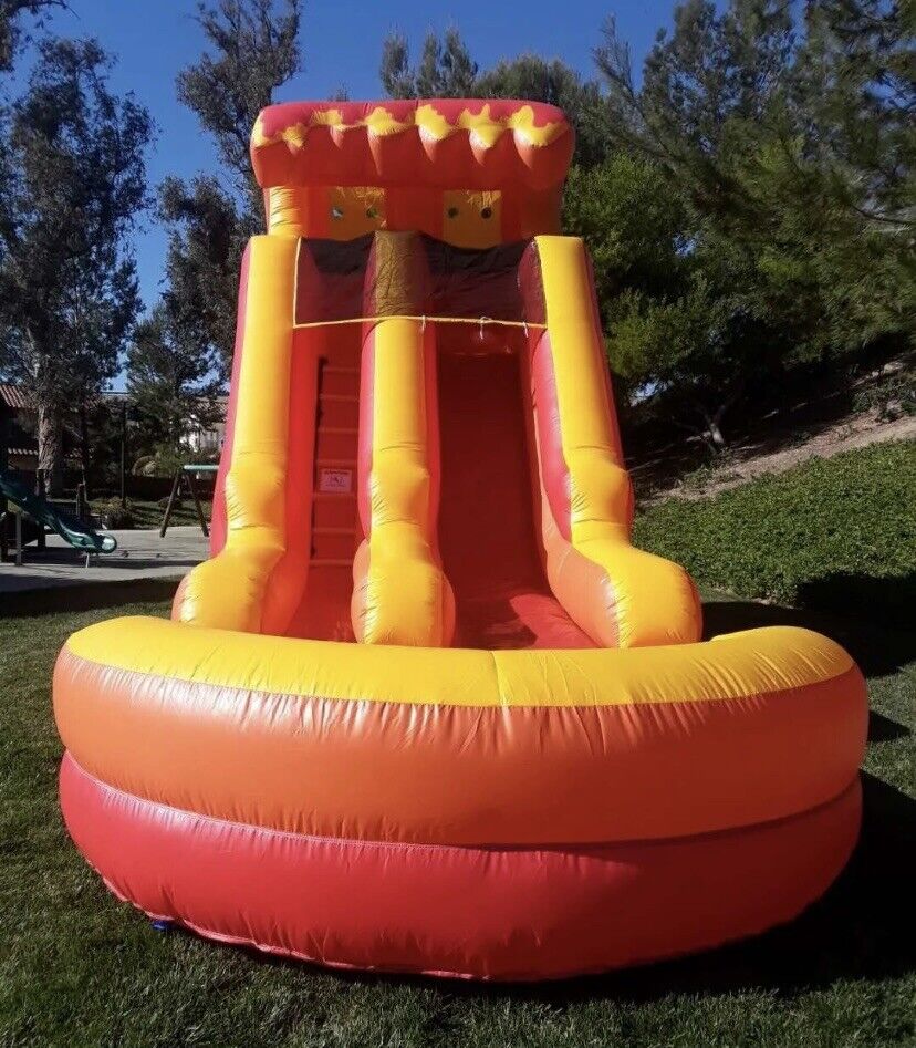 15FT VOLCANO RED WAVE INFLATABLE WATER SLIDE 100% PVC NO BLOWER