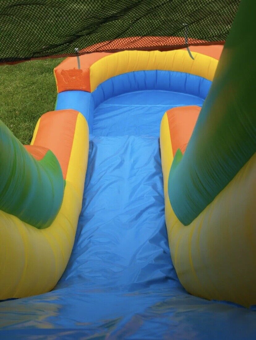 15FT TROPICAL INFLATABLE WATER SLIDE 100% PVC 1.5HP COMMERCIAL GRADE BLOWER