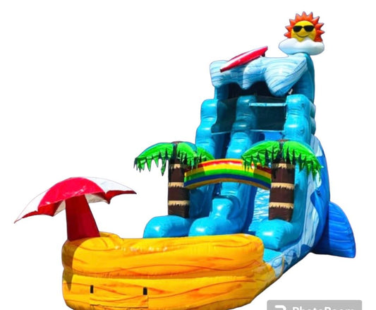 18ft Commercial Grade Inflatable Waterfall Wave Slide